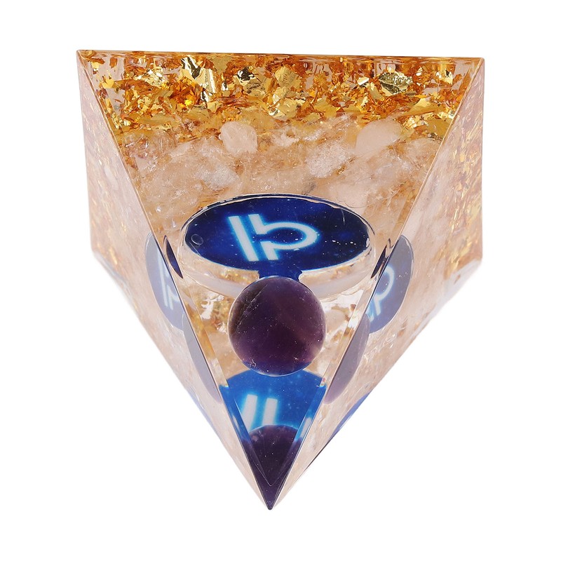 Constellation Pyramid Stone for Positive Energy Reduce Stress Chakra Resin