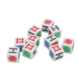 6 Sided Poker Dice, 20 Pieces Impact Resistant Acrylic Interactive Poker Dice for Home