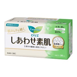Laurier Bare Skin, Soft Type, For Many Days, With Wings, 8.9 inches (22.5 cm), Pack of 20