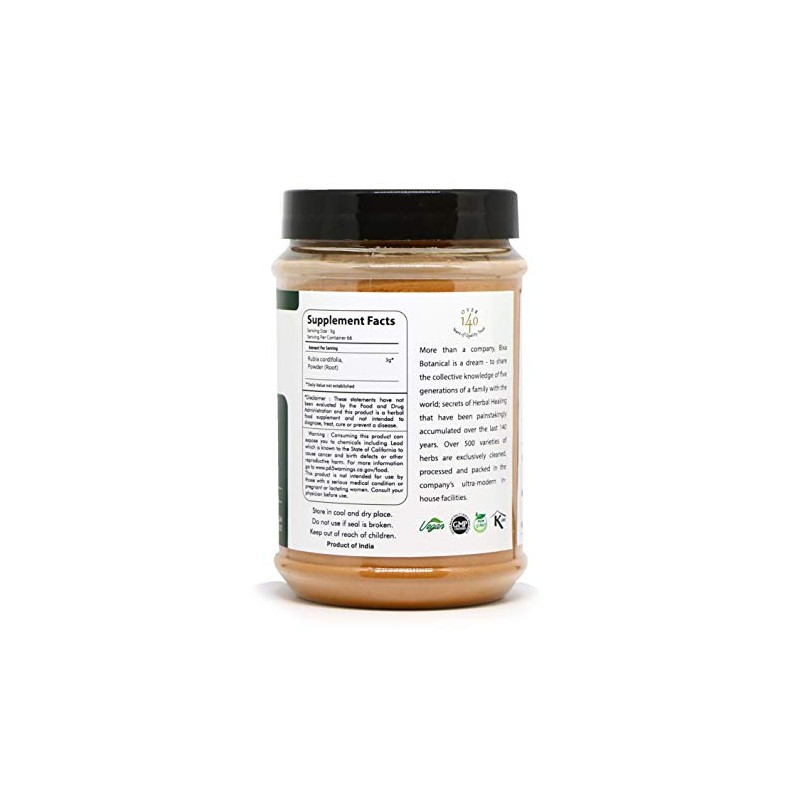 Manjistha Powder (Rubia cordifolia) Natural Blood Cleanser & Skin Tonic