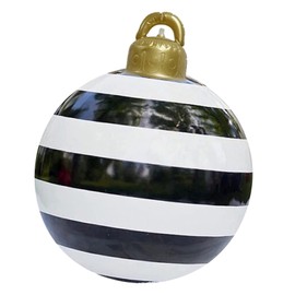 Christmas Inflatable Ball Decorations, 24 Inch Giant Christmas Ornaments, Blow Up Christmas Balls Extra Large Holiday Outdoor Garden Yard Decor (B)