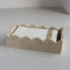 Natural Travertine Guest Towel Holder 9.8" × 4.9" for Bathroom,