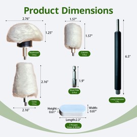 Noyfemr 3 pcs Buffing polishing Wheel kit for Drill with 1/4 hex Shank and Hand-held Extension Bracket, with 2 polishing Compound, can be Used to Polish Metal, Aluminum, car Wheels，Headlights etc