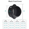 4 Inch Black Circular Arc Air Vents, JSIXASO Stainless Steel