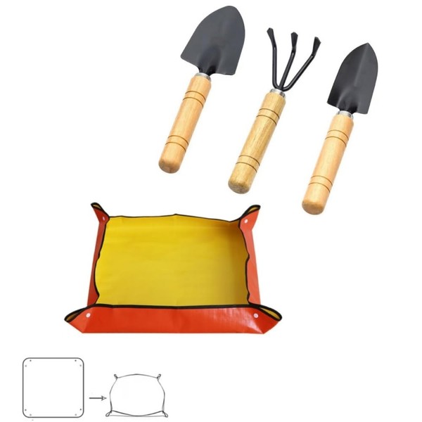 Belijoeuri, Gartengeräte,Umtopfmatte,Pflanzmatte,Pflanzenmatte,Gartenwerkzeug Set, Schaufel, Rechen, Spaten Matte 100 x 100