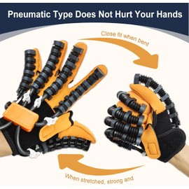 Rehabilitation Robot Gloves, Finger Exerciser for Stroke Recovery Hand Glove Equipment Hand Function Rehabilitation, Adjustable Strength and Supports USB Charging