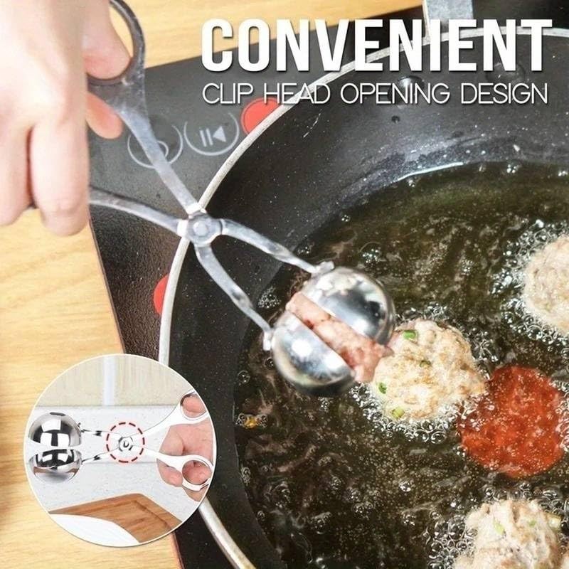 CHEFZOCO Meatball Spoon, Meatball Spoon, Meatball Machine, Dumpling Tongs, Non-Stick