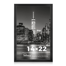 Annecy 14x22 Picture Frame Black（1 Pack）, 14 x 22 Picture Frame for Wall Decoration, Classic Black Minimalist Style Suitable for Decorating Houses, Offices, Hotels