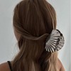 FRUZJAY Shell Hair Clips for Thick Thin Hair, Silver Metal