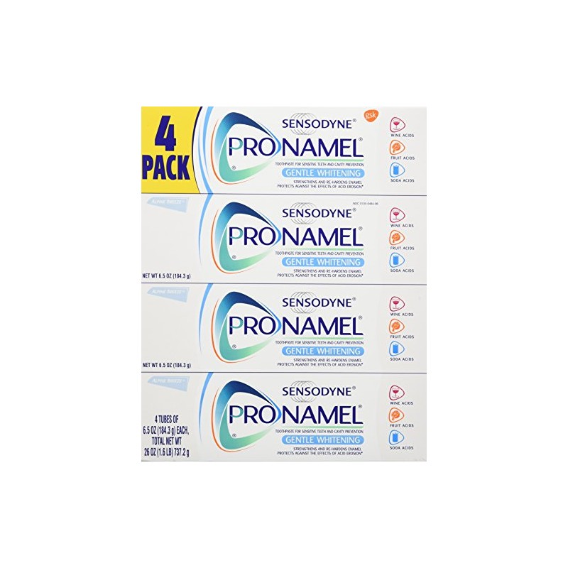 Sensodyne Pronamel Gentle Whitening Toothpaste 4 Pack / 6.5oz Large