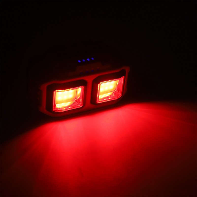 Rechargeable LED Headlamp Motion Sensor USB Charging Multifunction COB Headlamp