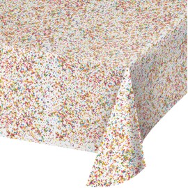 Trendware Confetti Sprinkles Plastic Tablecloths, 3 Count