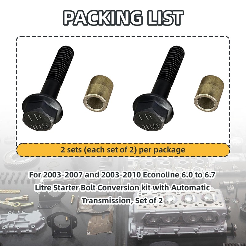 2-Piece Set 2003-2007 and 2003-2010 Econoline 6.0L to 6.7L Automatic