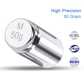 QP Calibration Weights, 50 Gram Scale Weights, OIML Class M1 High Precision Stainless Steel Scale Balance Weights with Chrome Finish, Calibration Weights for Digital Scale, Kitchen Scale, Pocket Scale