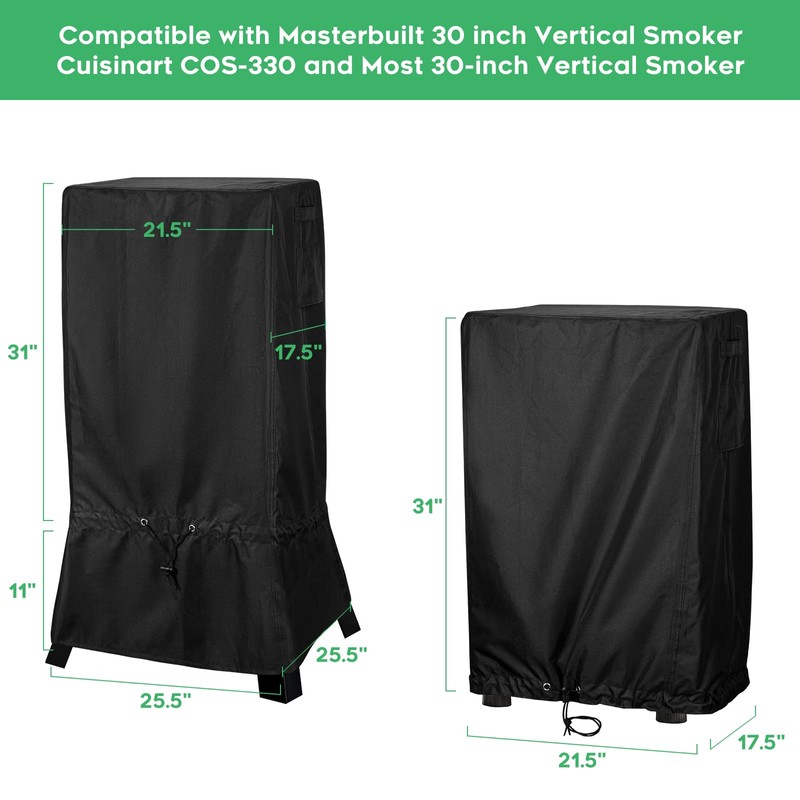 EZ-DONGTENG 30-inch Waterproof Smoker Cover fits for Masterbuilt/East Oak and