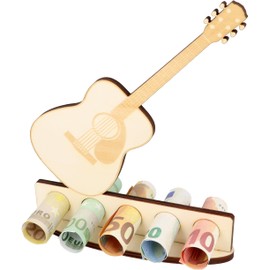 XL Wooden Guitar Money Gift, Gift Idea, Voucher Packaging, Funny Gift, Money Gift for Men and Women, Gift for Musicians, Band Foundation (Guitar Acoustic)