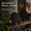 2 Pcs Black Obsidian Scrying Mirrors with Stands, 3.9 in