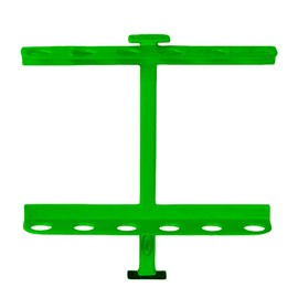 Green Touch Industries Inc. 24 Inch Large Steel Hand Tool Rack with Mounting Hardware for Open Trailers Storage, Up to 6 Tools, Green