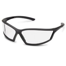 Gateway Safety 41GB80 4x4 Contemporary Wraparound Safety Glasses, Clear Lens, Black Frame