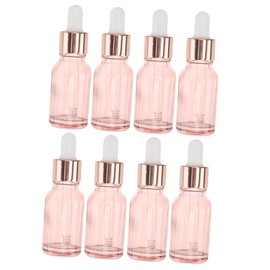 8 Piezas Botella De Aceite Esencial Frasco Gotero Cosmético Dejando Caer Botellas Envases De Maquillaje Gotero De Vidrio Constituir Viajar Botella Transparente Vidrio Blanco Alto