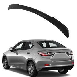 cciyu V Style Rear Trunk Lip Spoiler Wing Fits for 2016 for Scion iA,2016-2021 For Toyota For Yaris,2017-2018 For Toyota For Yaris iA Racing Trunk Spoiler(ABS Matte Black)