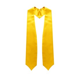 Endea Gold Graduation Stole - Plain Color, Unisex, 62" Graduation Sash (Gold)