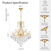 WUZUPS Crystal Chandelier 10-Light Pendant Ceiling Light Modern Lighting Fixture