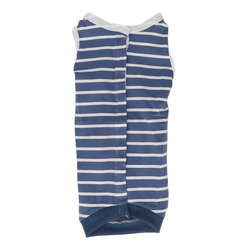 Dog Recovery Suit Stretchy Breathable Adjustable Collar Stripe Pet Post