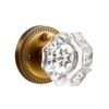 SORWDUERM Antique Brass Door Knobs Crystal Door Knob Interior Privacy