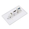 Dpofirs HDMI USB Outlet Wall Plate, Power Outlet with HD