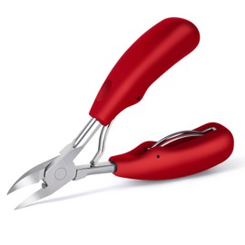 URAQT Toenail Clippers, Precision Nail Clippers Toenail Cutter for Thick Nails, Heavy Duty Stainless Steel Cuticle Scissors Nail Nippers, Ingrown Thick Toenails Scissor with Protective Cover