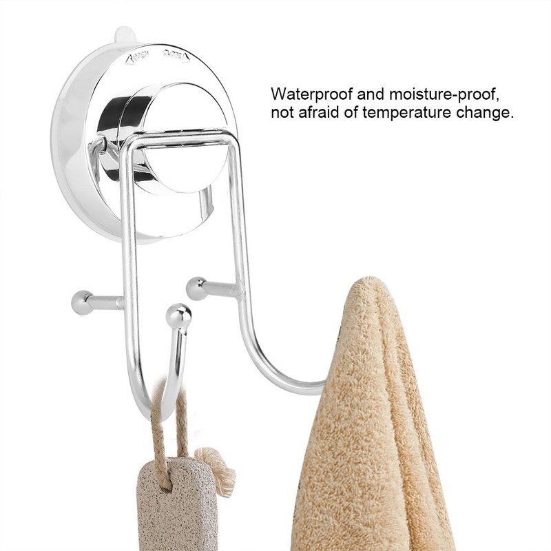 Vacuum Suction Cup Hooks, Double Shower Bath Wall Hooks Hanger