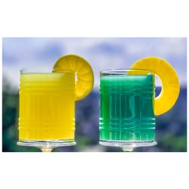 Topkapi Tiki Tincan Frieder XL - Pina Colada Glasses, Cocktail Glasses, Mojito Glasses, Caipirinha Glasses, Mai Tai Glasses, Long Drink Glasses, Dishwasher Safe, 360 ml, Pack of 4