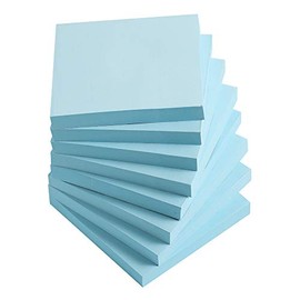 Vanpad Sticky Notes 3x3 Inches,Light Blue Self-Stick Pads, Easy to Post for Home, Office, Notebook, 8 Pads/Pack
