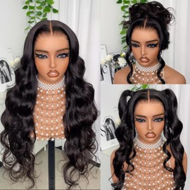 24 Inch Hidden Strap Glueless 360 Lace Front Wigs Human Hair Pre Cut Pre Bleached Pre Plucked Body Wave 360 Full Lace Wigs Human Hair for Black Women 200% Density HD Lace Front Wigs Human Hair