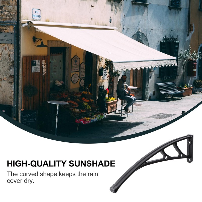 Cabilock 2pcs Awning Plastic Steel Bracket, Cantilever Awning Brackets for