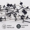 SKIR'CO Pack of 50 Large Flange Aluminium Blind Rivets 4.8