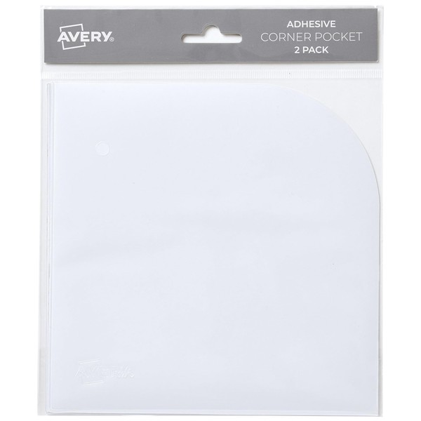 Avery Corner Pockets, 6" x 6", Translucent Pockets for Planners