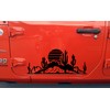 Minglewood Trading Desert Cactus Mountains Scene V3 Vinyl Decal -