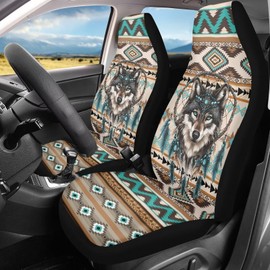 Wanyint Aztec Wolf Dream Catcher Car Seat Cover for Women Men, Car Seat Protector Car Accessories Decor Universal Fit Most Cars Sedan SUV Trucks