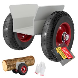 Uscaster 8" Panel Dolly Heavy Duty Door Cart Slab Dolly 660LBS Capacity Solid Rubber Wheels, Panel Mover, Wood Mover, All Terrain Moving Cart（Red）