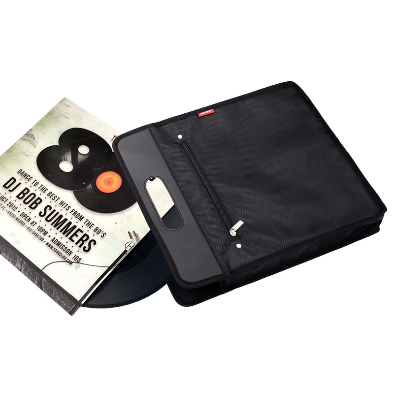 AKOZLIN Vinyl Record Travel Carrying Bag,LP Records Durable Vinyl Albums