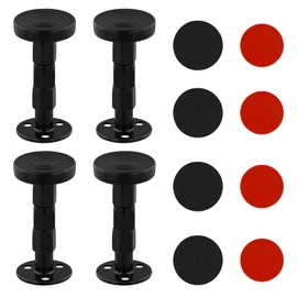 Dewocke Pack of 4 Thickened Anti-Shake Spacers 30-110 mm, Adjustable Bed Spacer Wall, Bed Frame Anti-Shake Tool, Headboard Stopper, for Beds, Cupboards, Sofas (Black)
