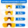 YOCTOSUN Rechargeable Magnifying Glasses, Head Magnifier Glasses with 2 LED