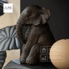 J-Line Elephant Sitting Polyresin Dark Brown