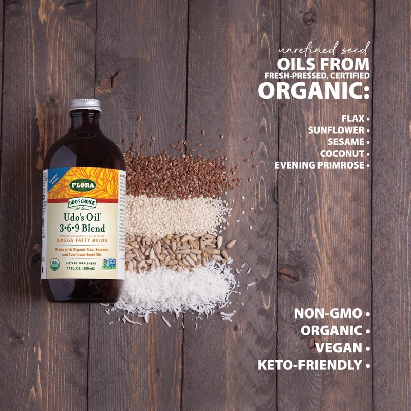 Organic Udos Oil, 16.9 fl oz (500 ml), Organic JAS