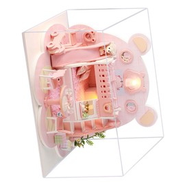 WHAMVOX DIY Mini House Model Assemble Villa Kit Perfect Birthday Present for Boys and Girls