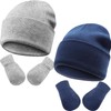 DRESHOW Baby Beanie Hat Mitten Set Infant Toddler Kids Winter