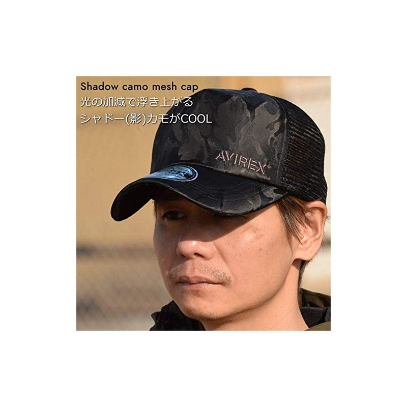 Avirex Limited Model Cap Hat Men's Black Series Black Avirex