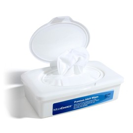 MediChoice Premium Adult Cleaning Wipes, Scented, 8 x 12 Inch, 13140913MC (Case of 720/12 Packs of 60 Wipes)